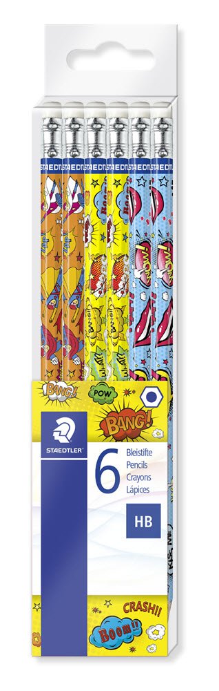 Staedtler Comic Range Blyanter m. visk 6 stk.